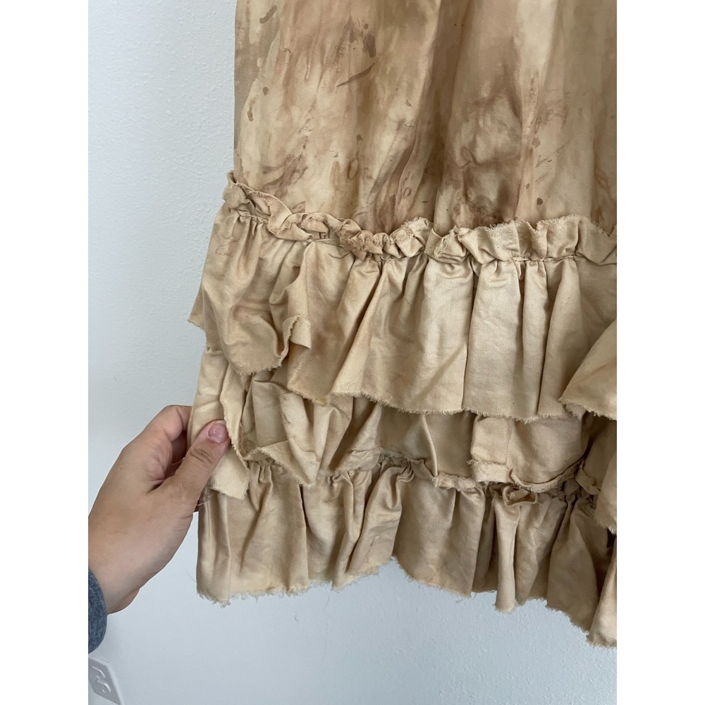 Shabby Chic Handmade Skirt Women S/M Ruffle Hem Midi Elastic Waist Boho Cottage - Picture 10 of 10